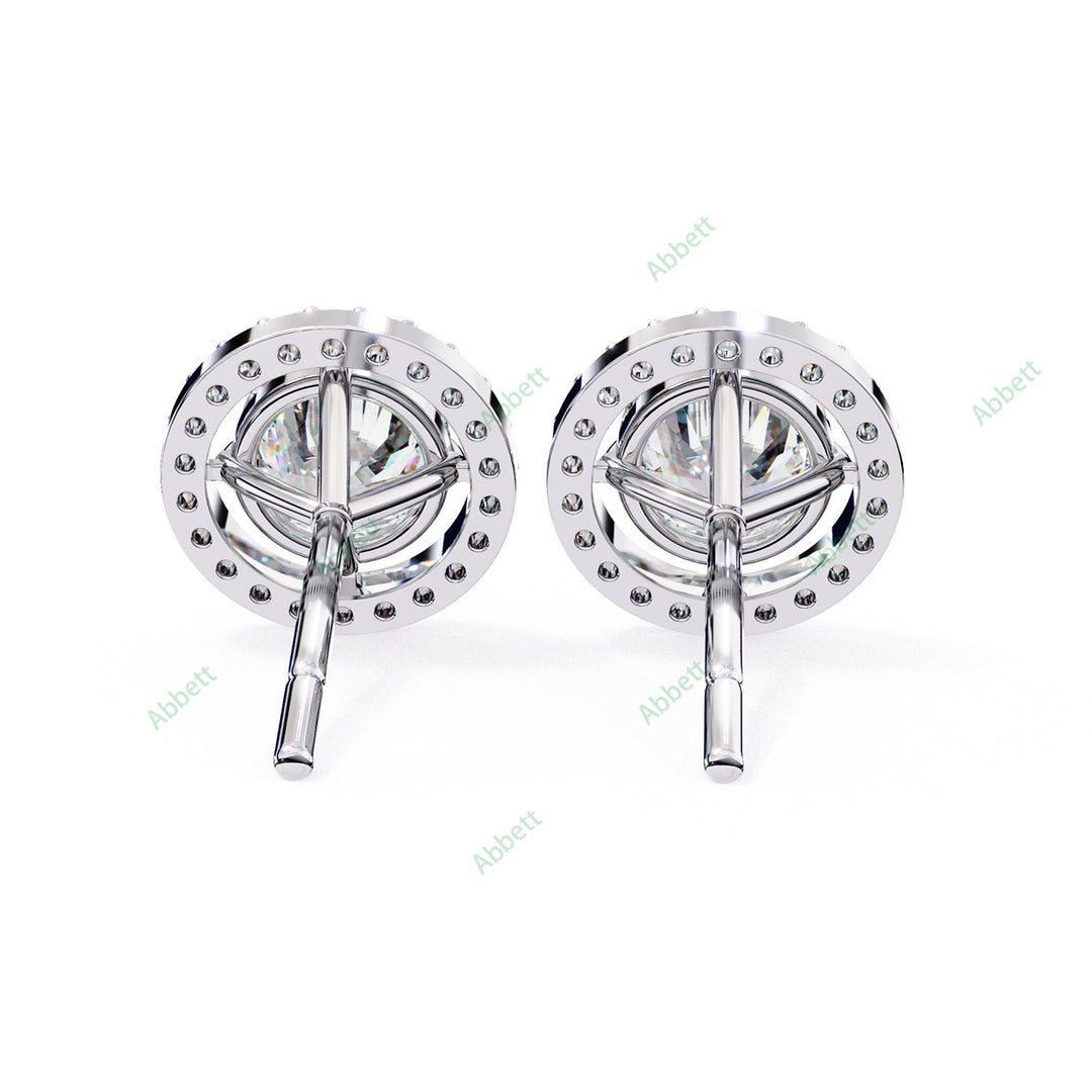 Round Halo Studs Earring STHA1344