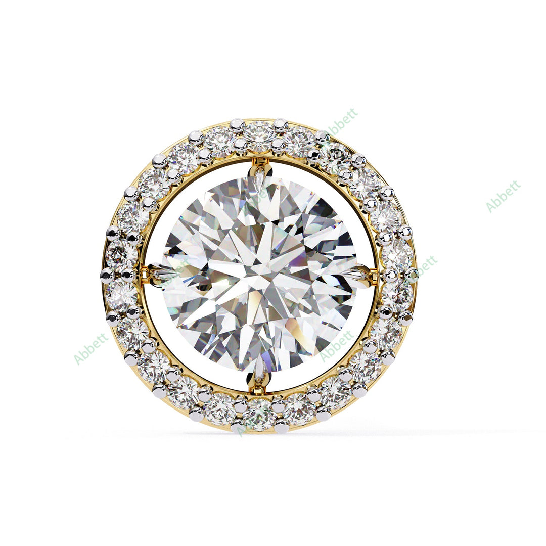 Round Halo Studs Earring STHA1344