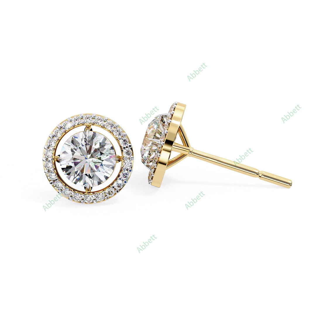 Round Halo Studs Earring STHA1344