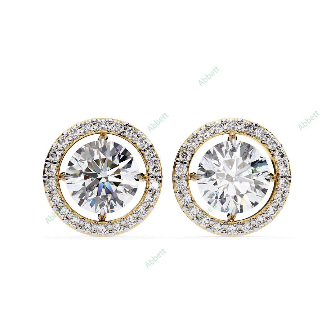 Round Halo Studs Earring STHA1344