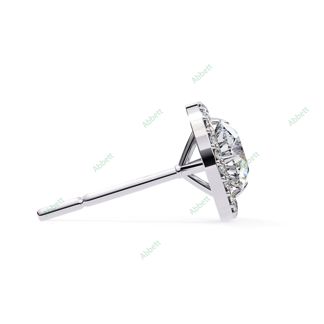Round Halo Studs Earring STHA1344
