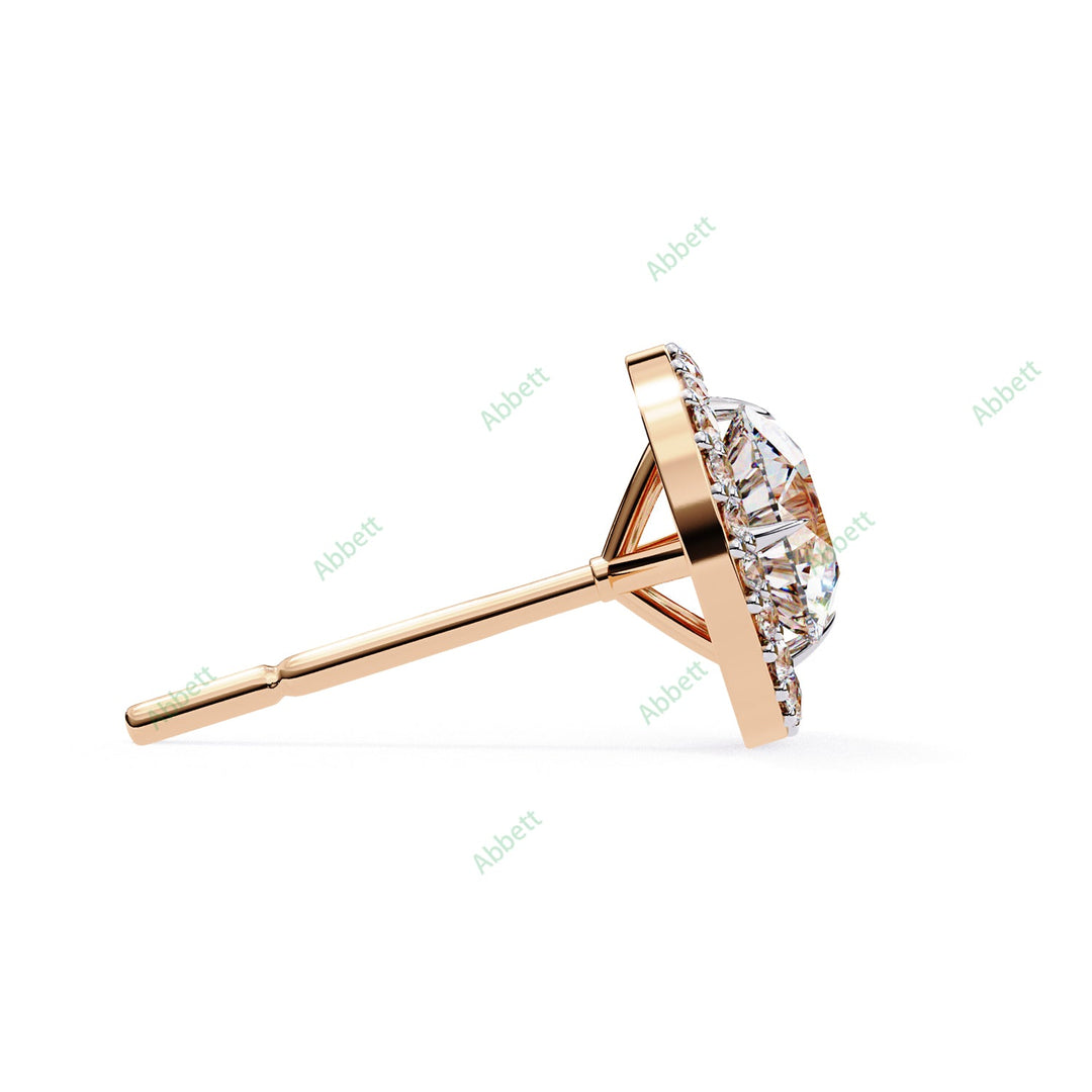 Round Halo Studs Earring STHA1344