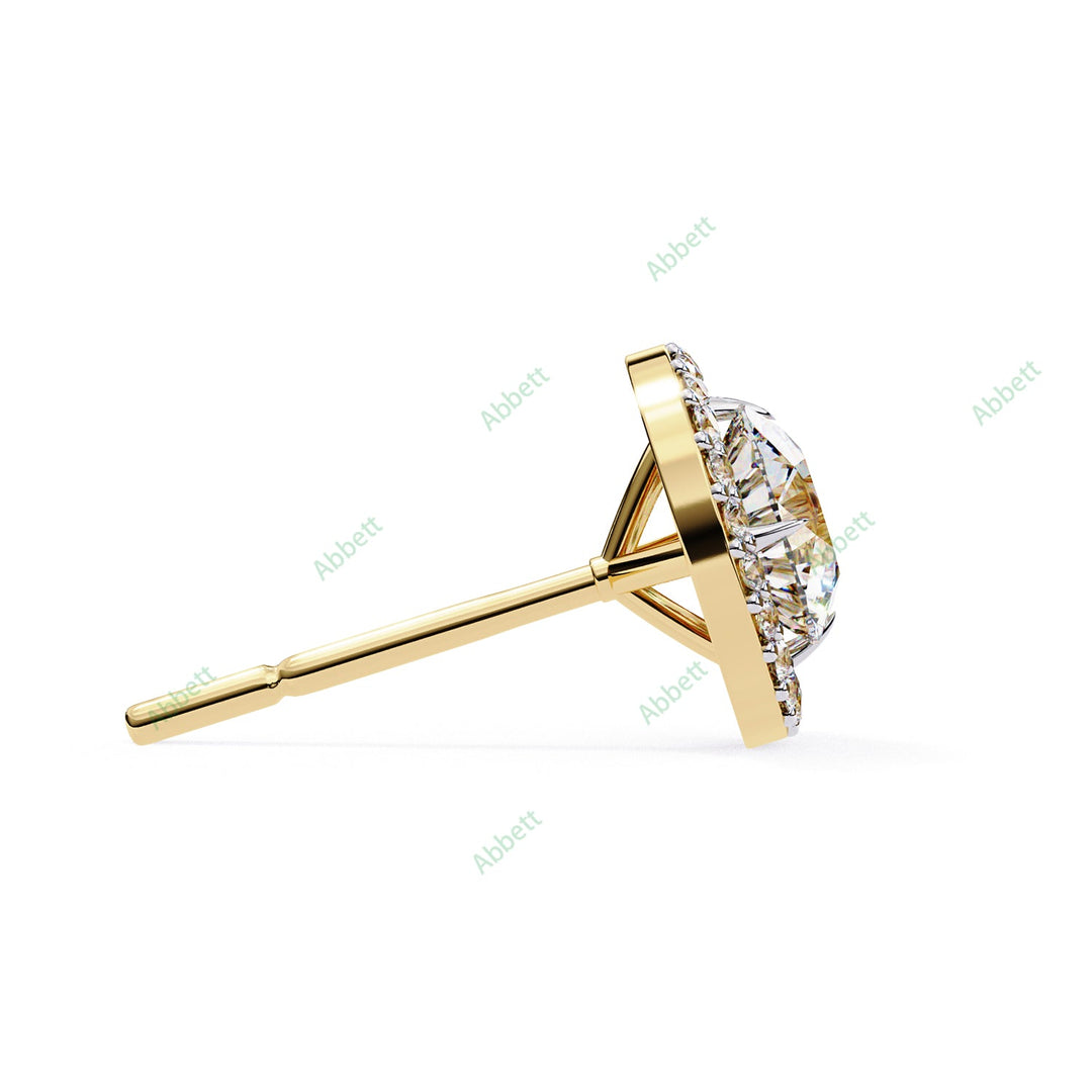 Round Halo Studs Earring STHA1344