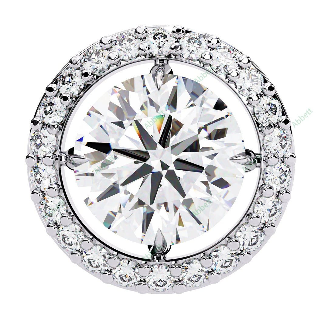 Round Halo Studs Earring STHA1344