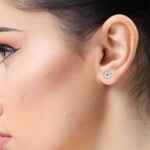 Load image into Gallery viewer, Round Halo Studs Earring STHA1344
