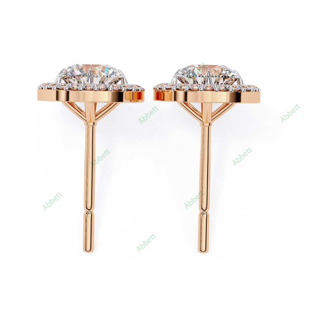 Round Halo Studs Earring STHA1344
