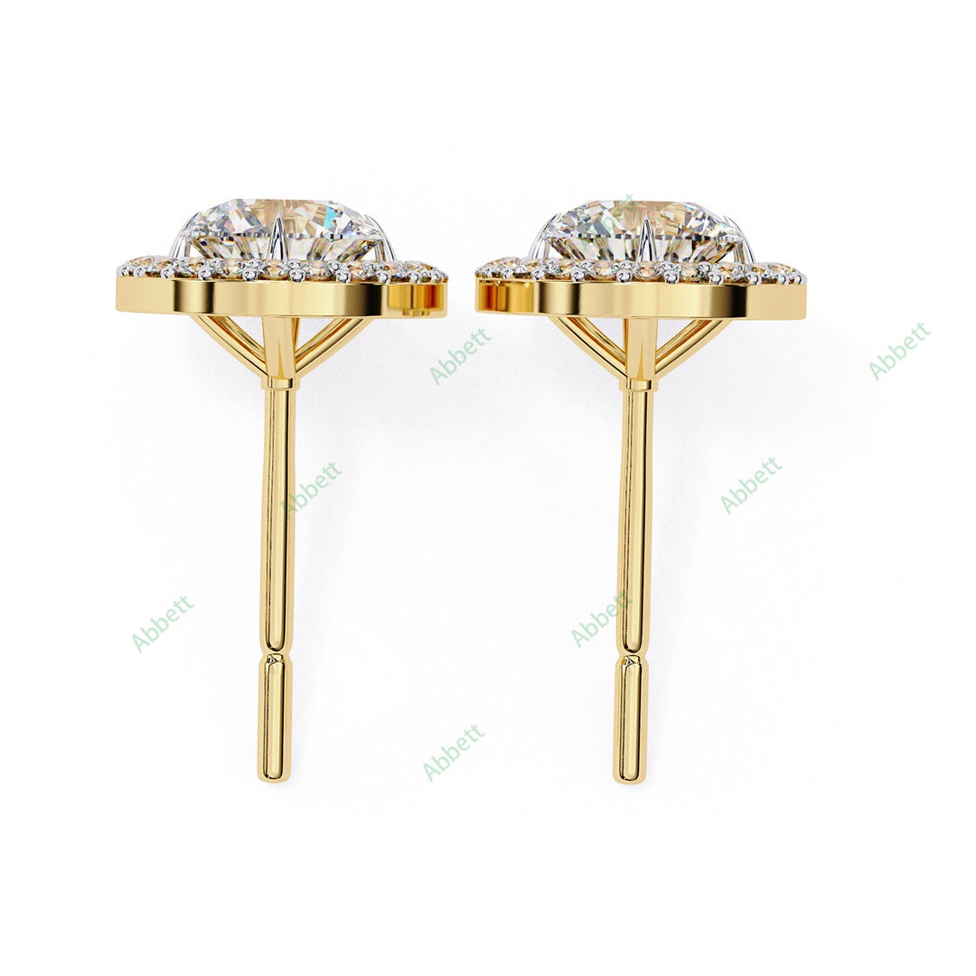 Round Halo Studs Earring STHA1344