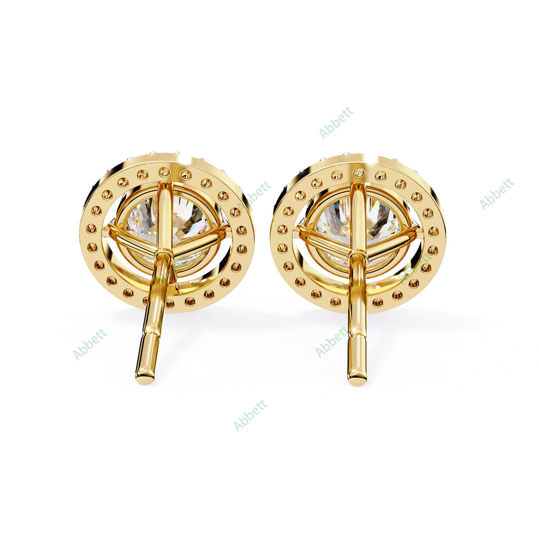 Round Halo Studs Earring STHA1344