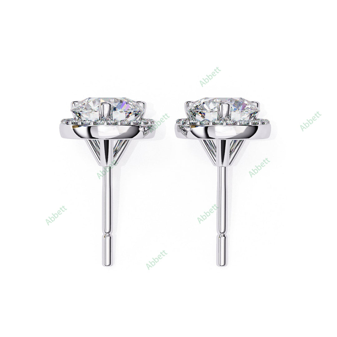 Round Halo Studs Earring STHA1347