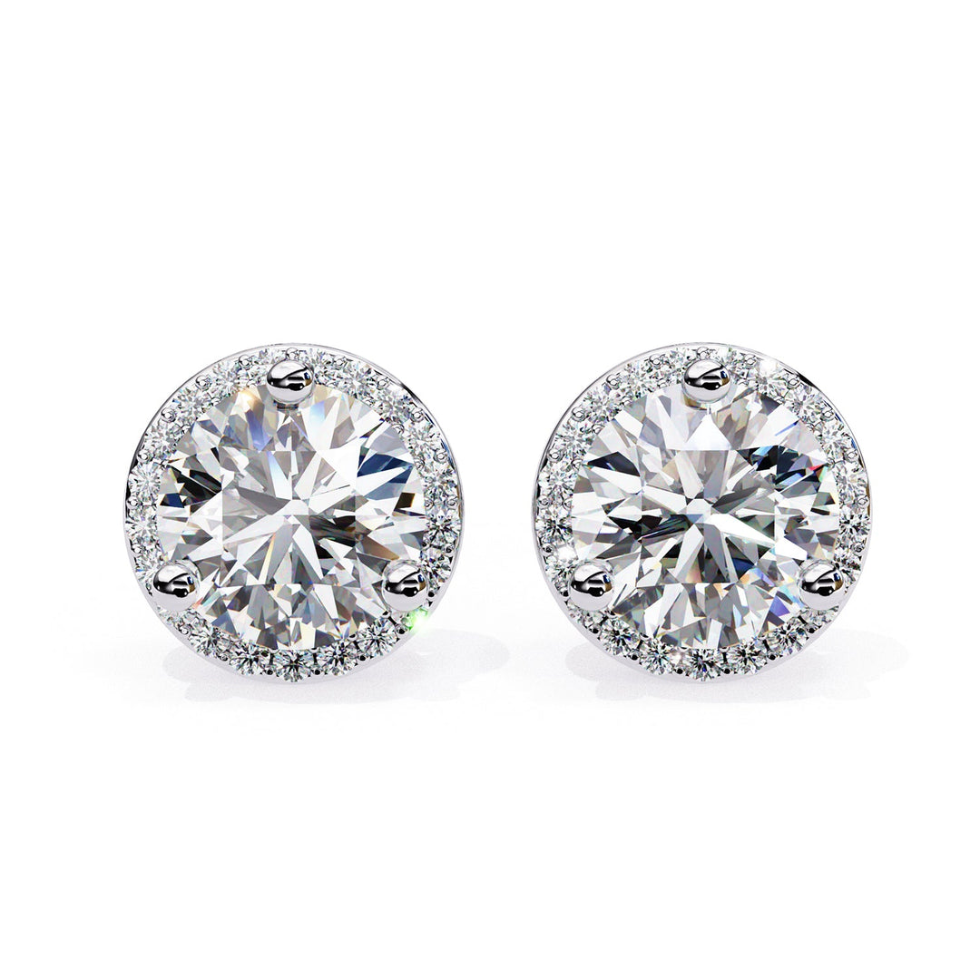 Round Halo Studs Earring STHA1347