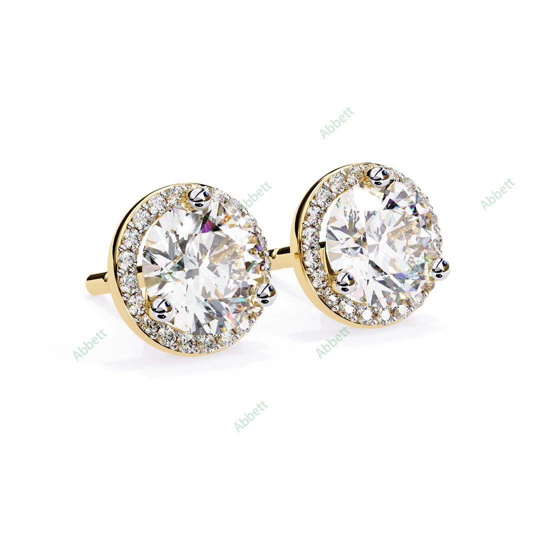 Round Halo Studs Earring STHA1347