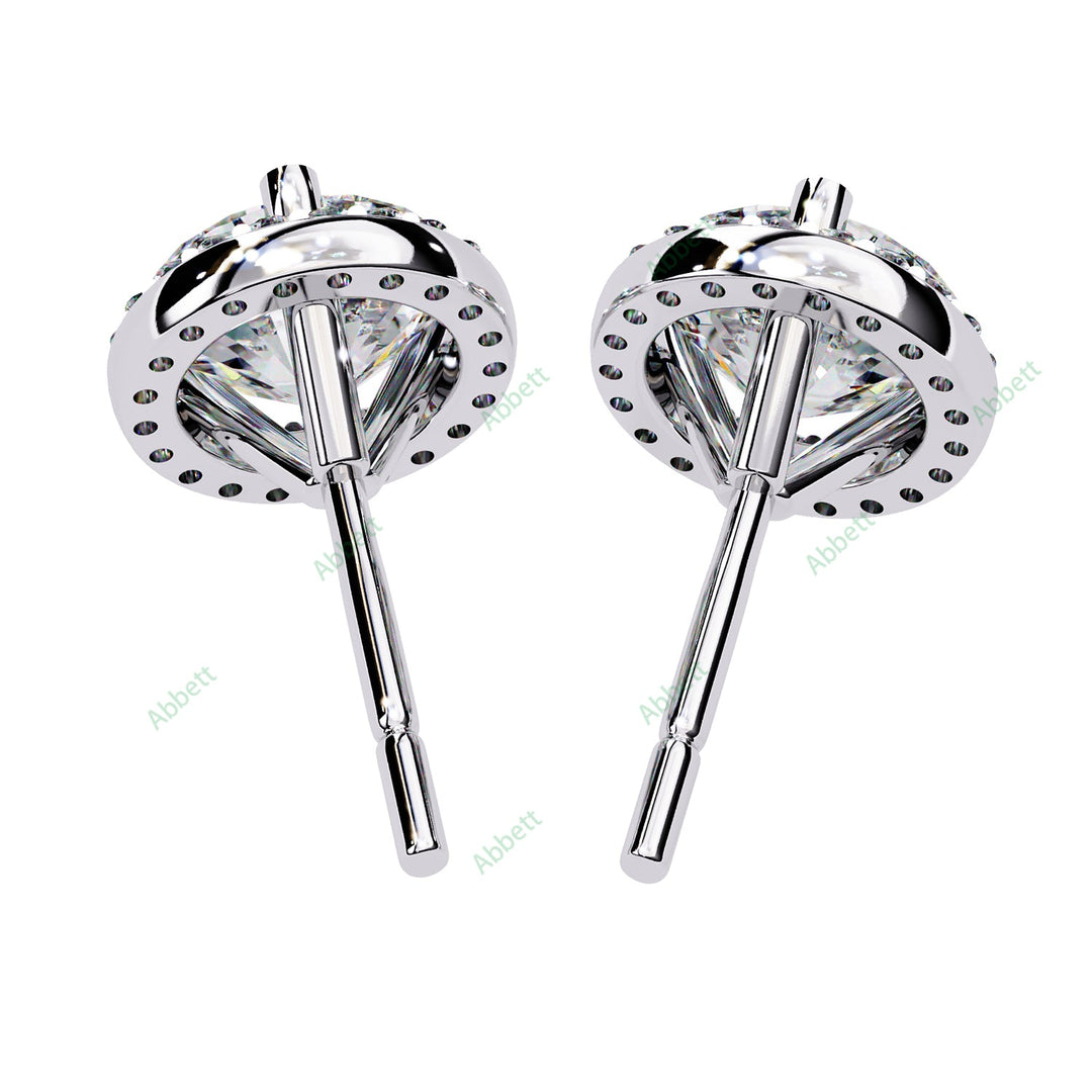 Round Halo Studs Earring STHA1347