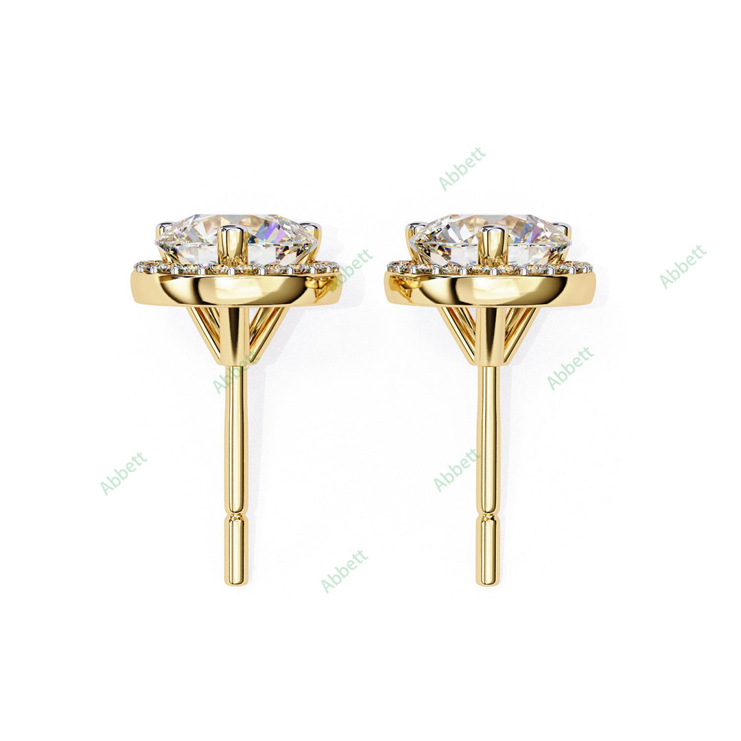 Round Halo Studs Earring STHA1347