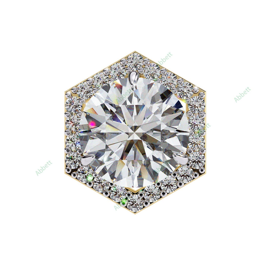 Round Halo Studs Earring STHA1358