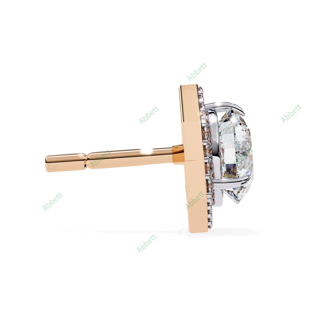 Round Halo Studs Earring STHA1358