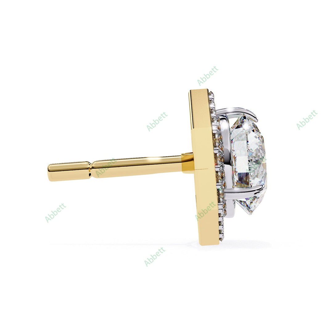 Round Halo Studs Earring STHA1358