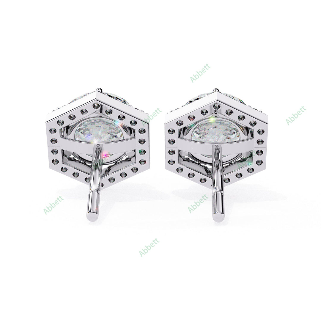 Round Halo Studs Earring STHA1358
