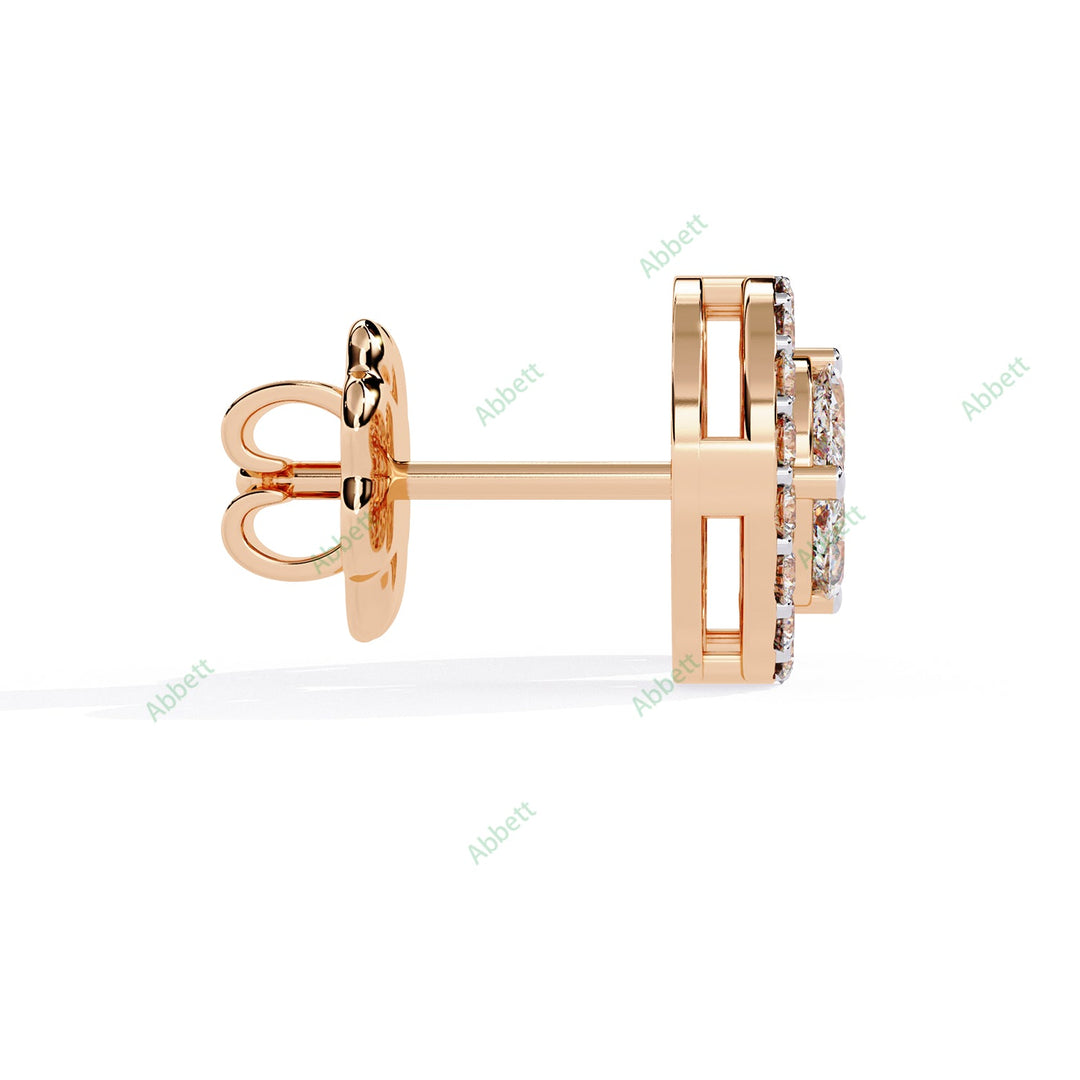 Round Halo Studs Earring STHA1383
