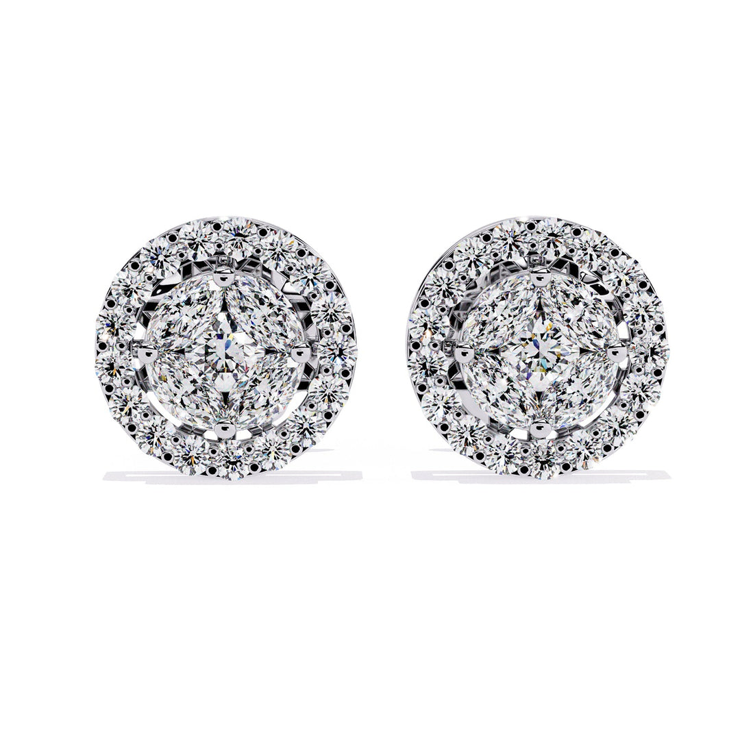 Round Halo Studs Earring STHA1383