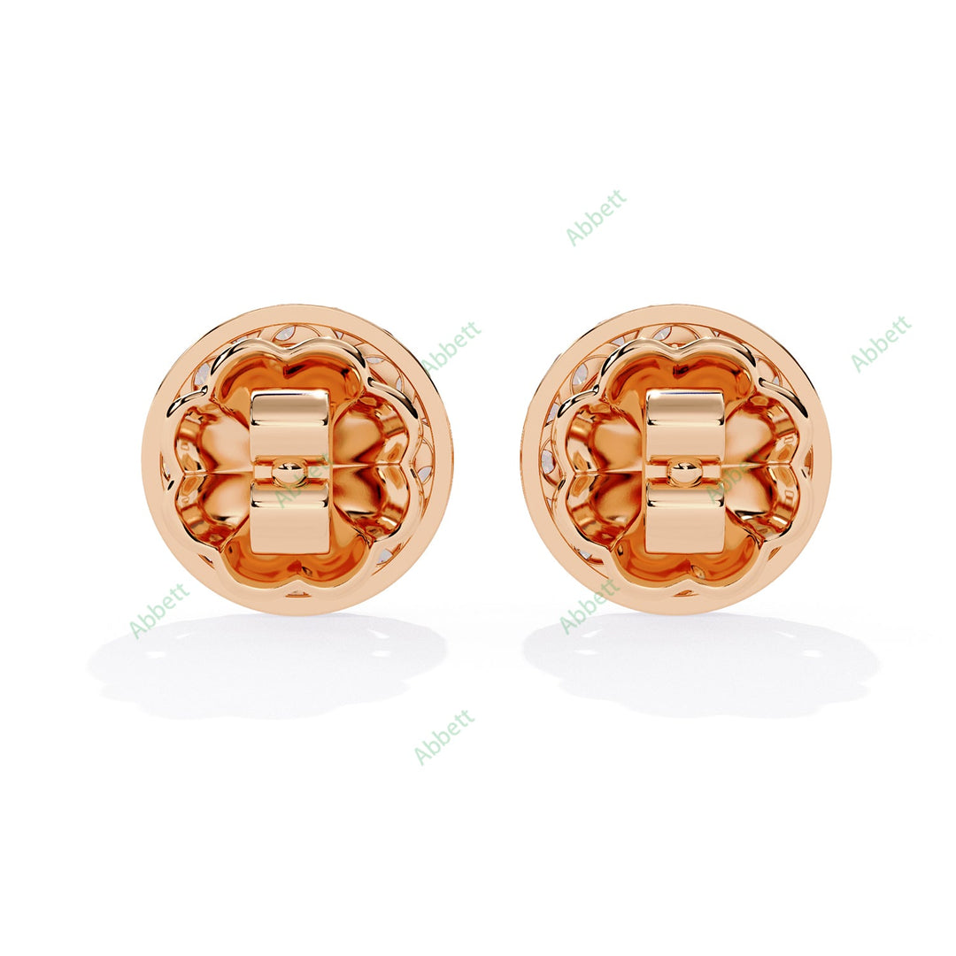 Round Halo Studs Earring STHA1383