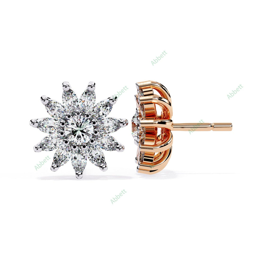 Multi  Halo Studs Earring STHA1396