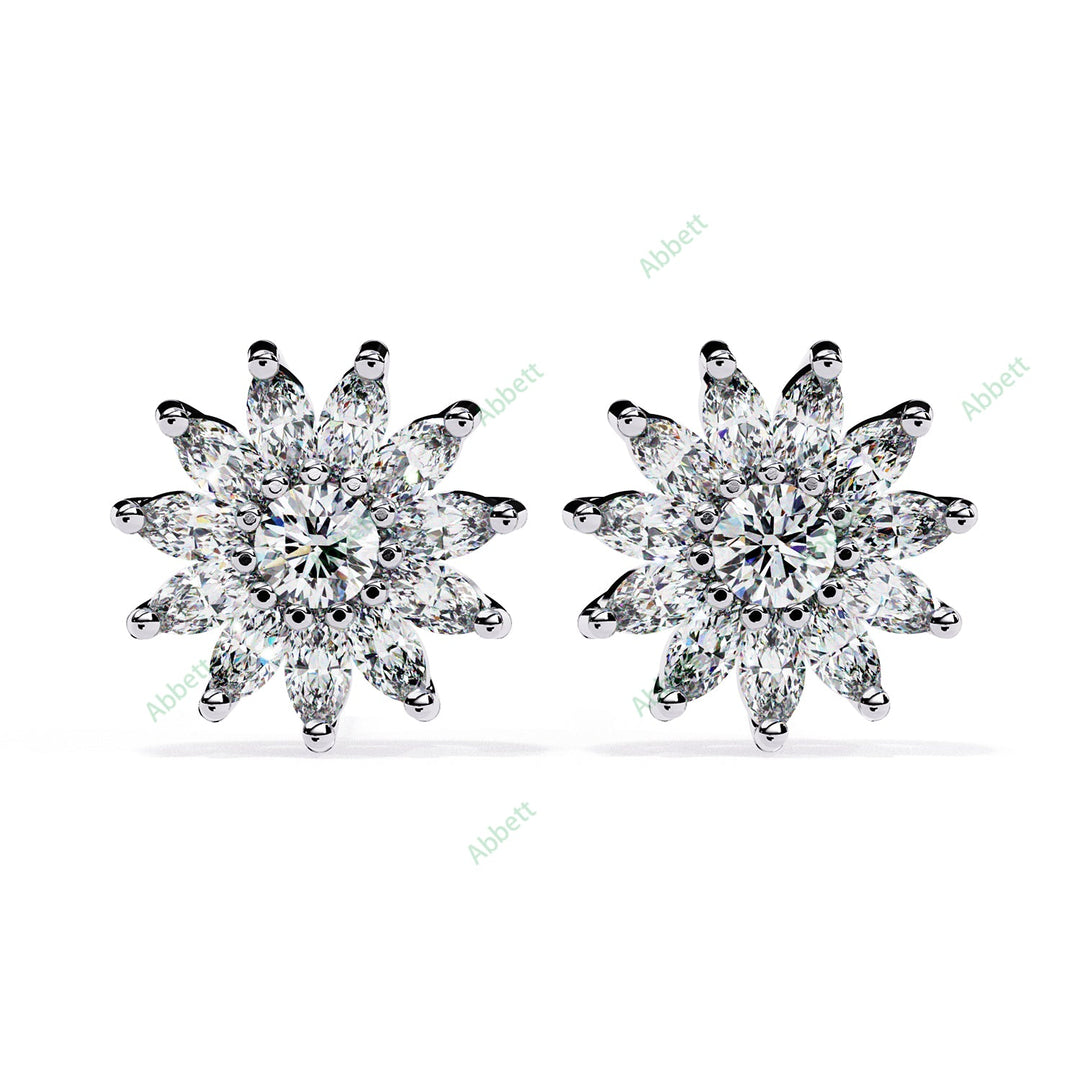 Multi  Halo Studs Earring STHA1396