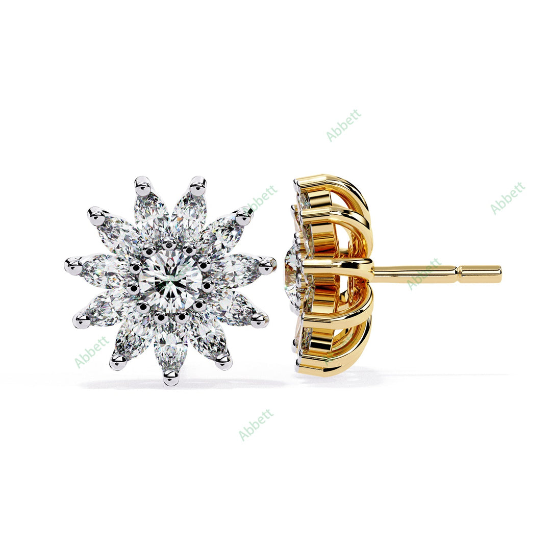 Multi  Halo Studs Earring STHA1396