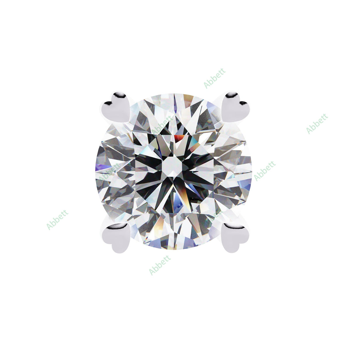 Heart Prong Stud Earring STHE1349