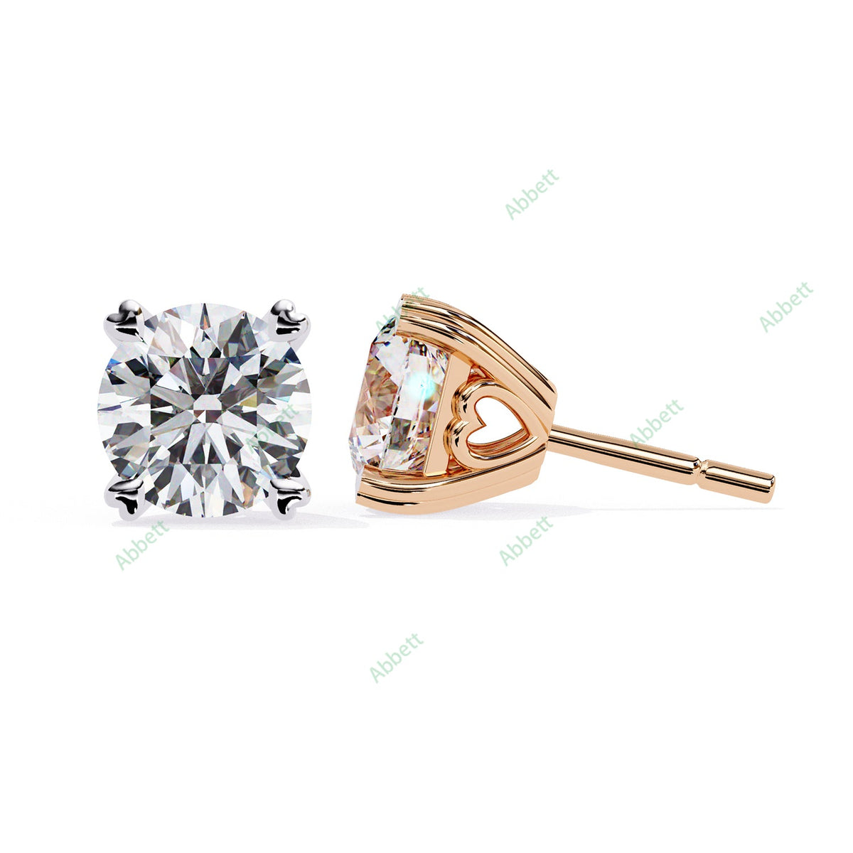 Heart Prong Stud Earring STHE1349