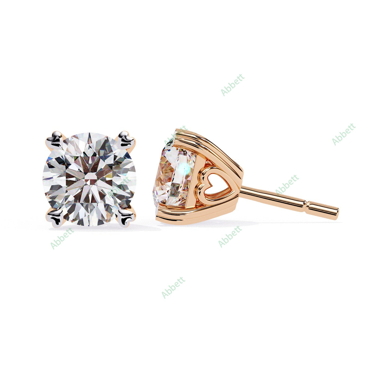 Heart Prong Stud Earring STHE1349