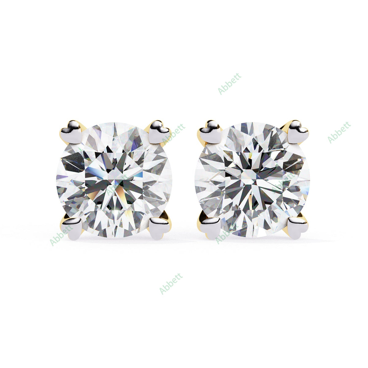 Heart Prong Stud Earring STHE1349