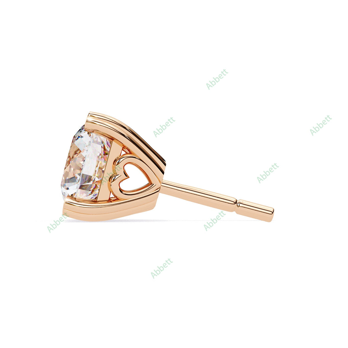 Heart Prong Stud Earring STHE1349