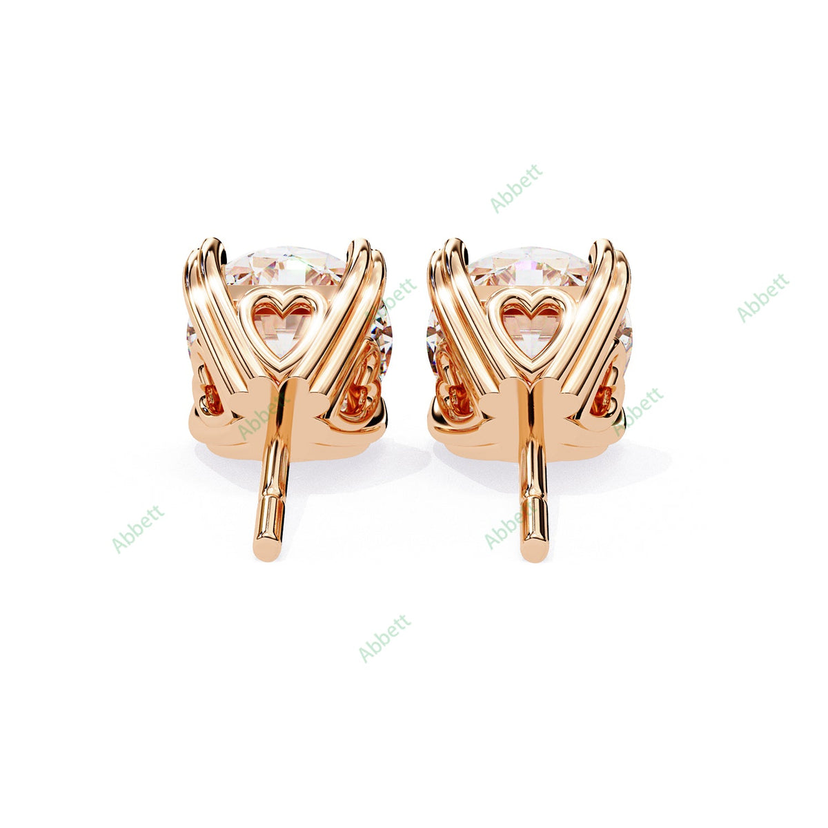 Heart Prong Stud Earring STHE1349