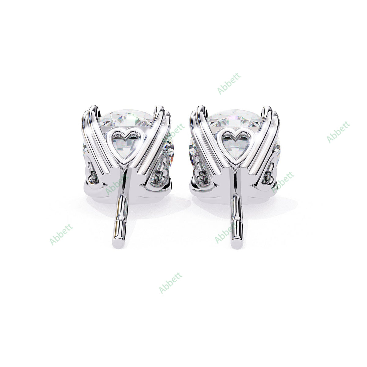 Heart Prong Stud Earring STHE1349