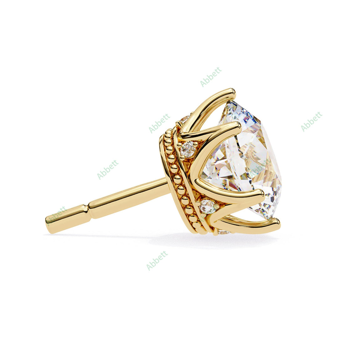 Round Six Prong Studs Earring STSI1320