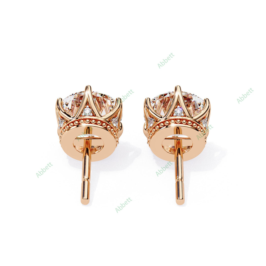 Round Six Prong Studs Earring STSI1320
