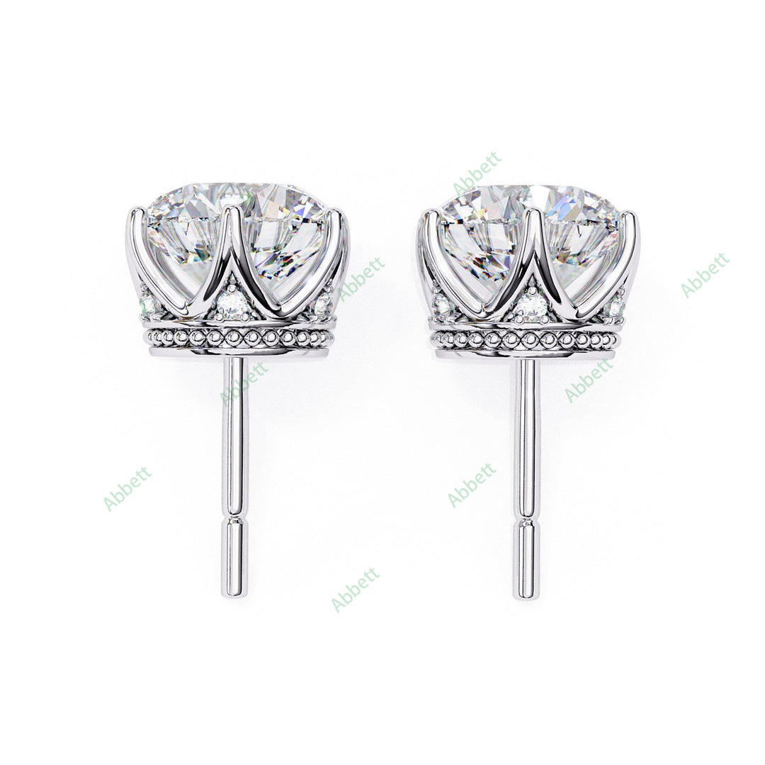 Round Six Prong Studs Earring STSI1320