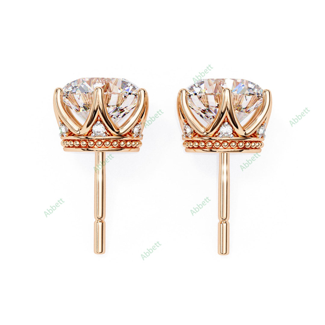 Round Six Prong Studs Earring STSI1320