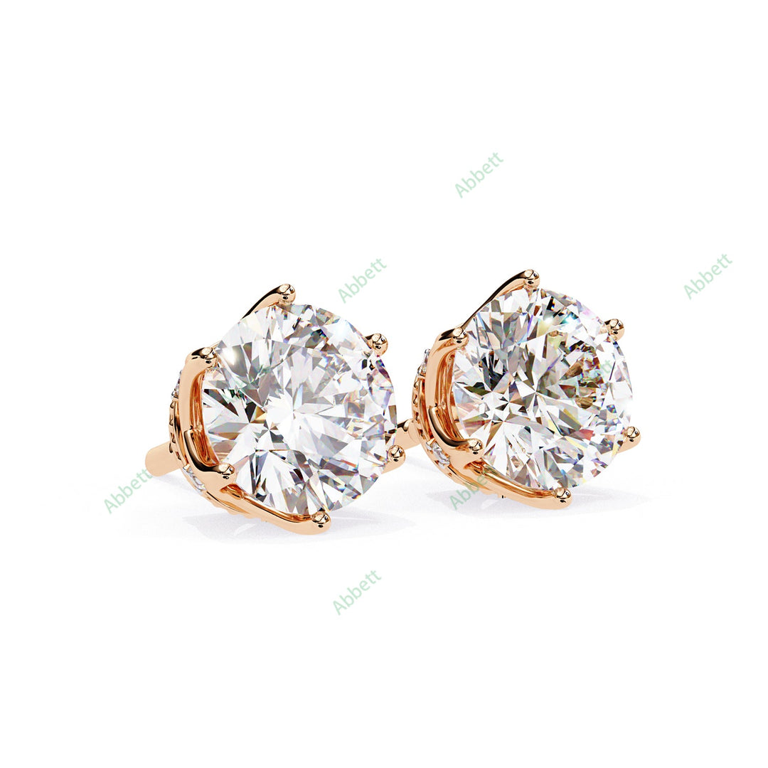 Round Six Prong Studs Earring STSI1320