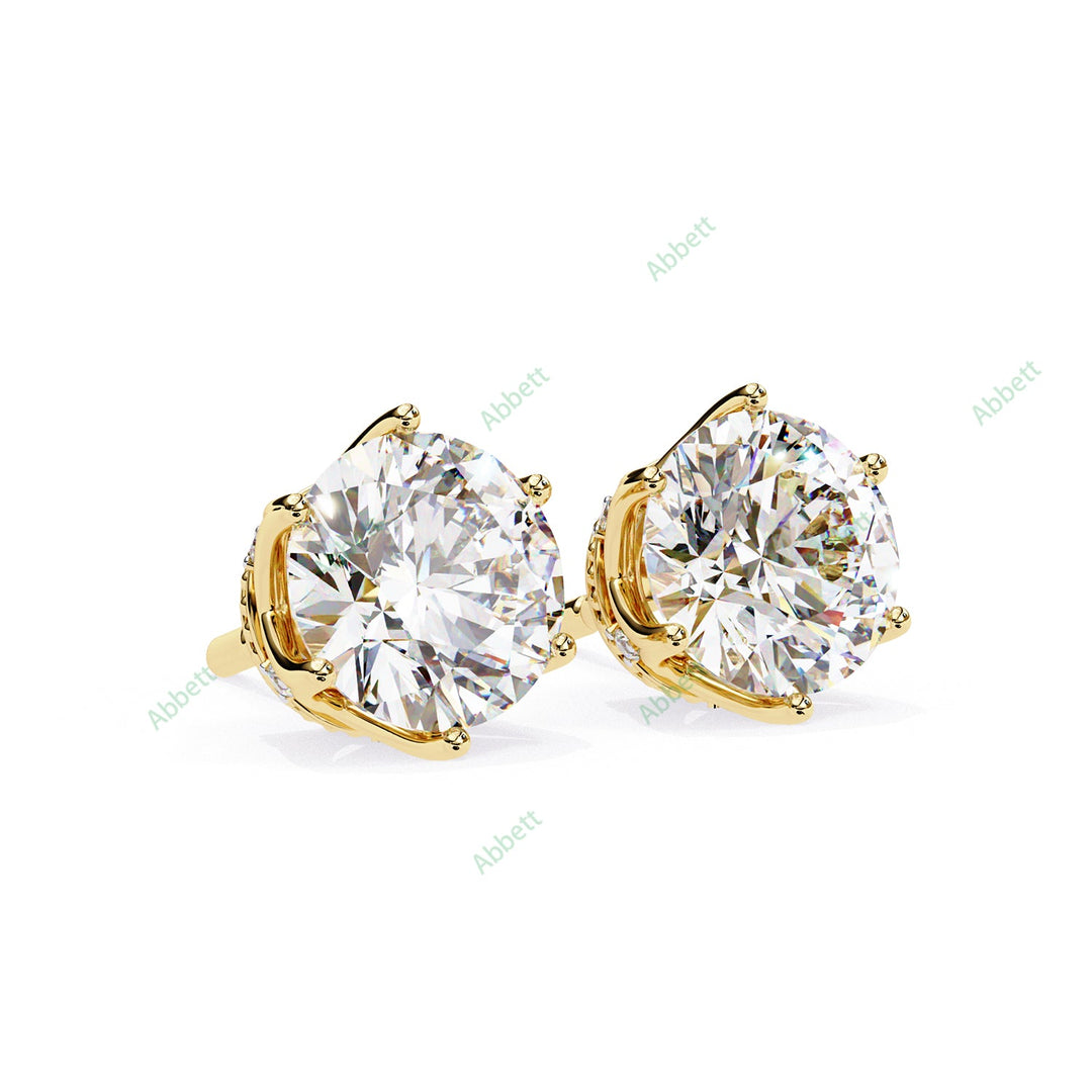 Round Six Prong Studs Earring STSI1320
