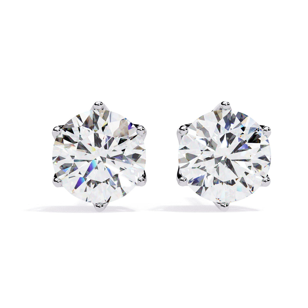 Round Six Prong Studs Earring STSI1320