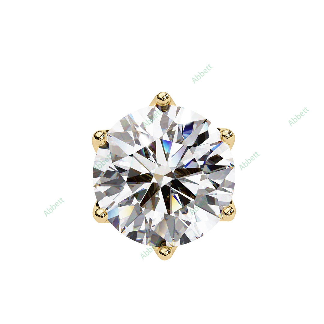 Round Six Prong Studs Earring STSI1320