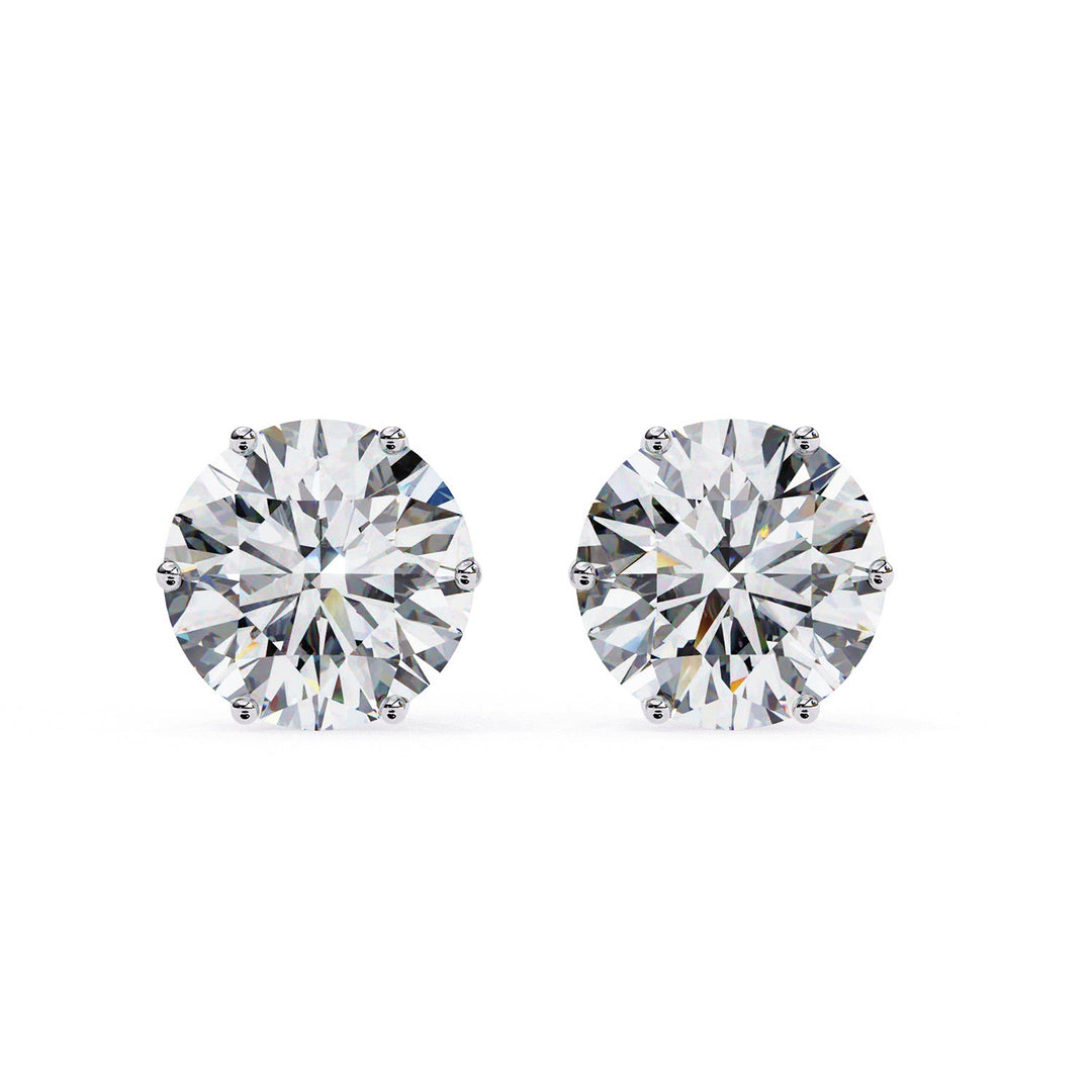 Round Six Prong Studs Earring STSI1325