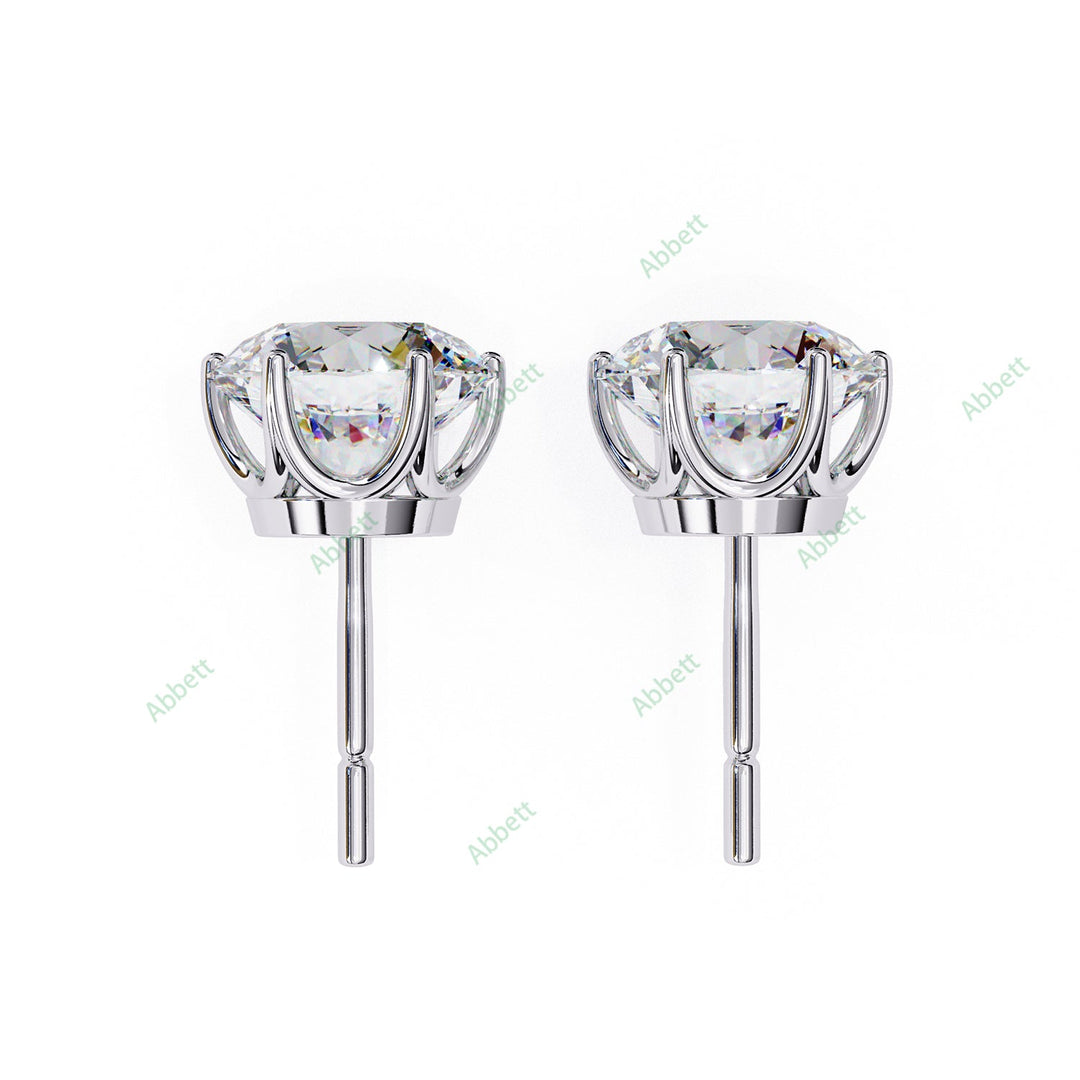 Round Six Prong Studs Earring STSI1325