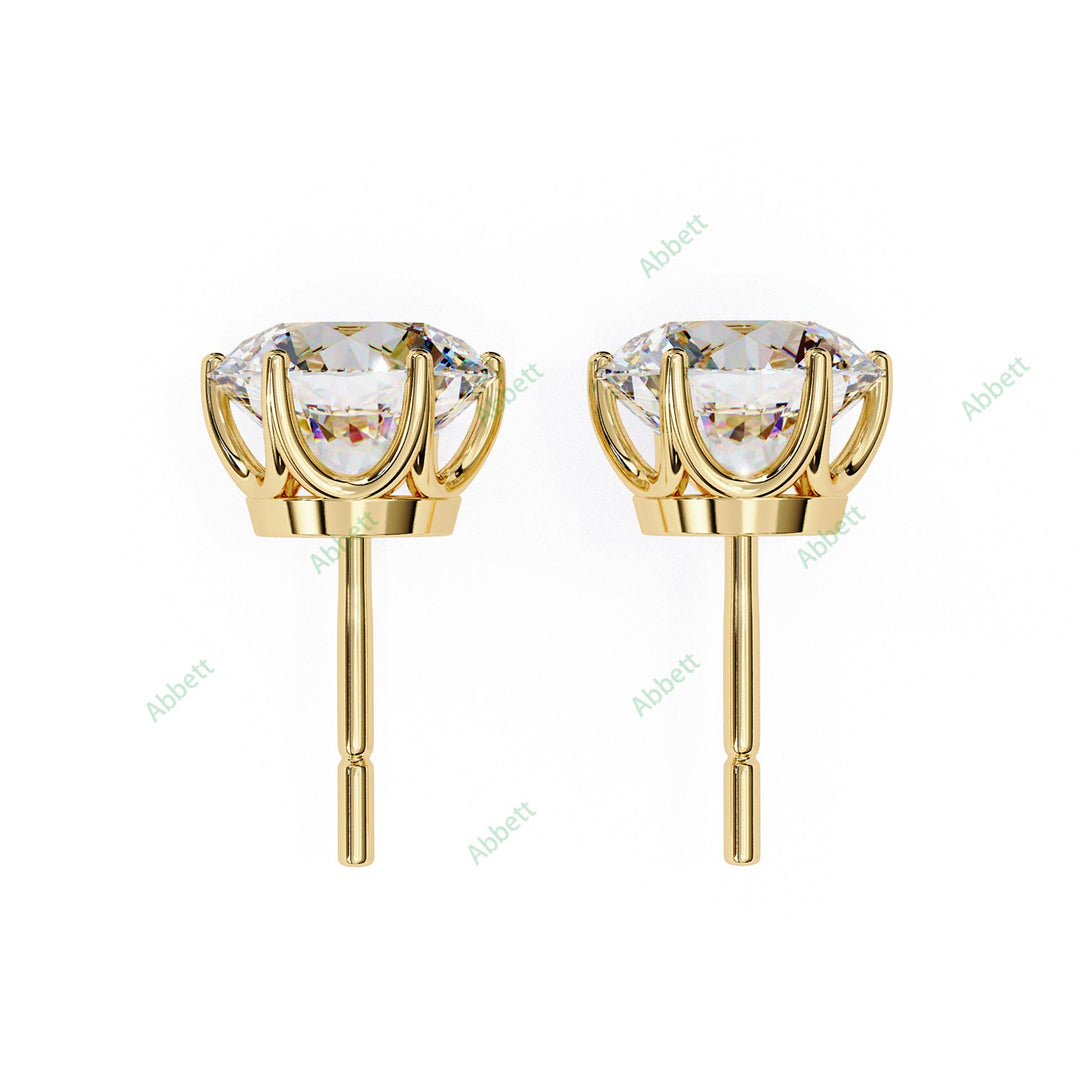 Round Six Prong Studs Earring STSI1325