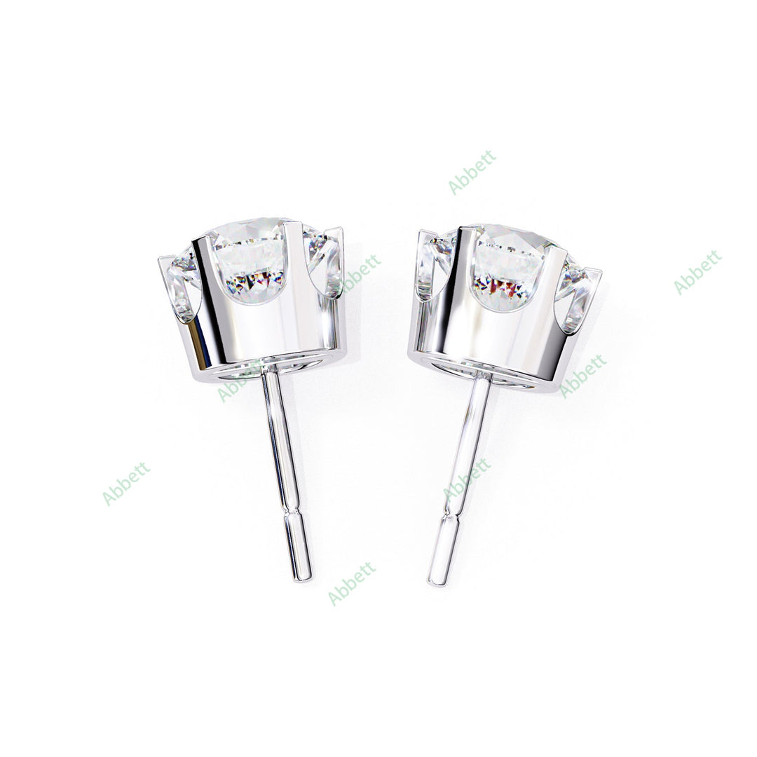 Round Six Prong Studs Earring STSI1348