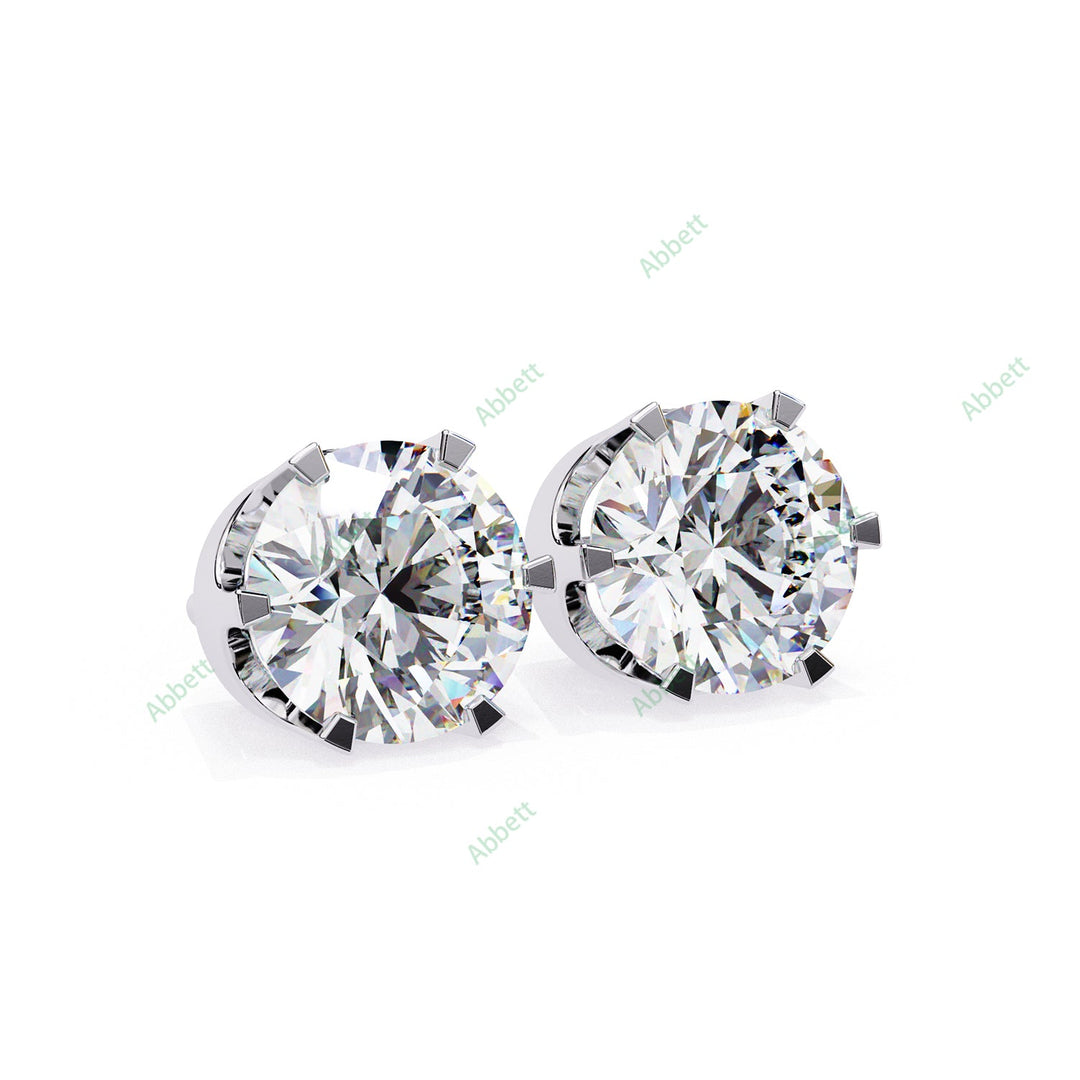 Round Six Prong Studs Earring STSI1348