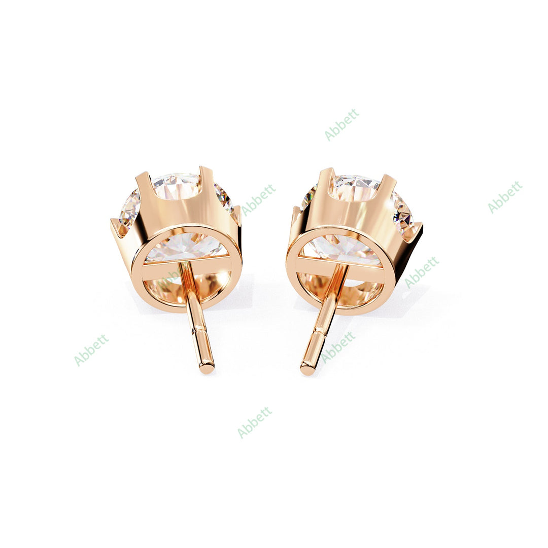 Round Six Prong Studs Earring STSI1348