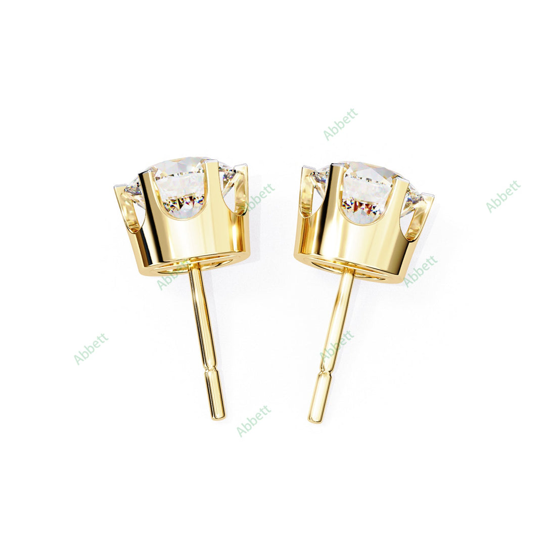 Round Six Prong Studs Earring STSI1348