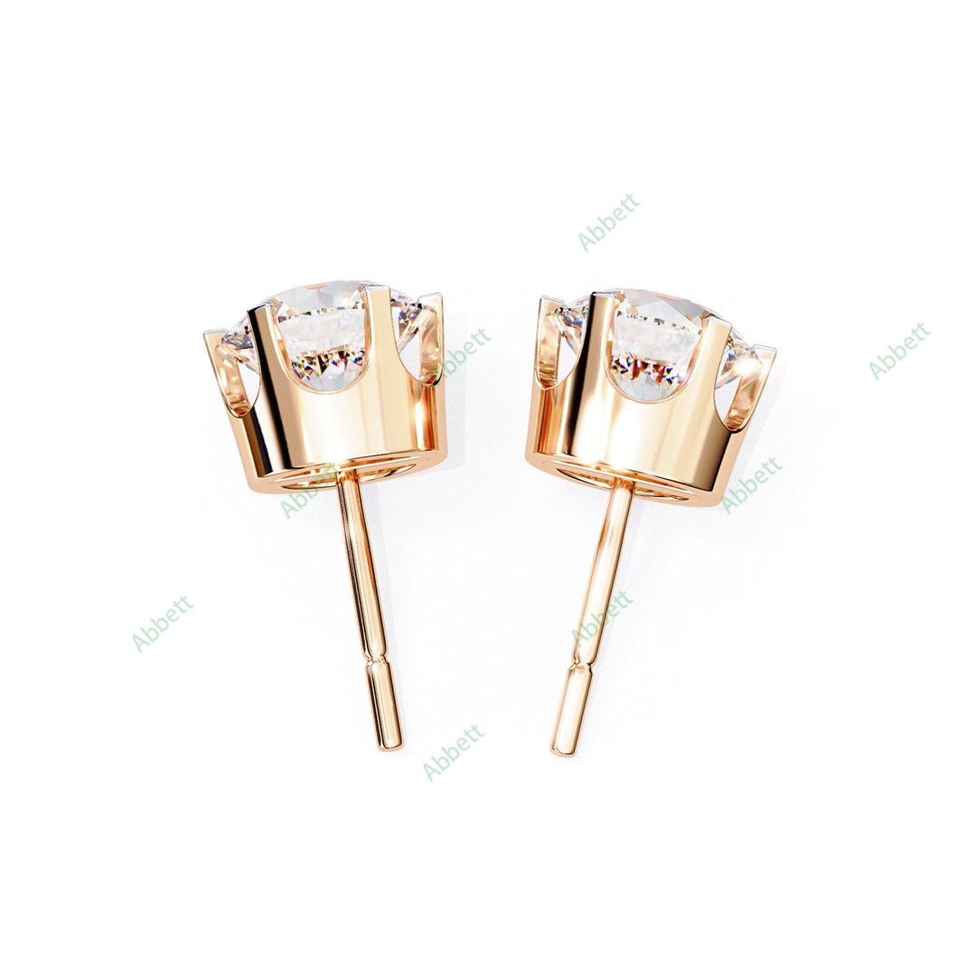 Round Six Prong Studs Earring STSI1348